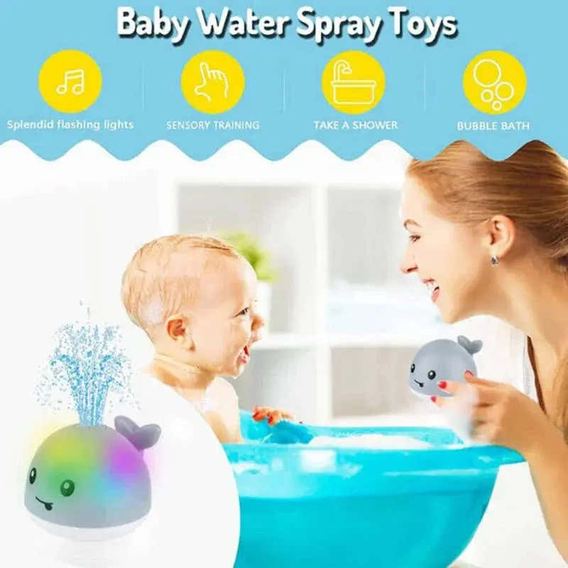 Whale Bath Toy with Lights & Water Sprinkler – view 2
