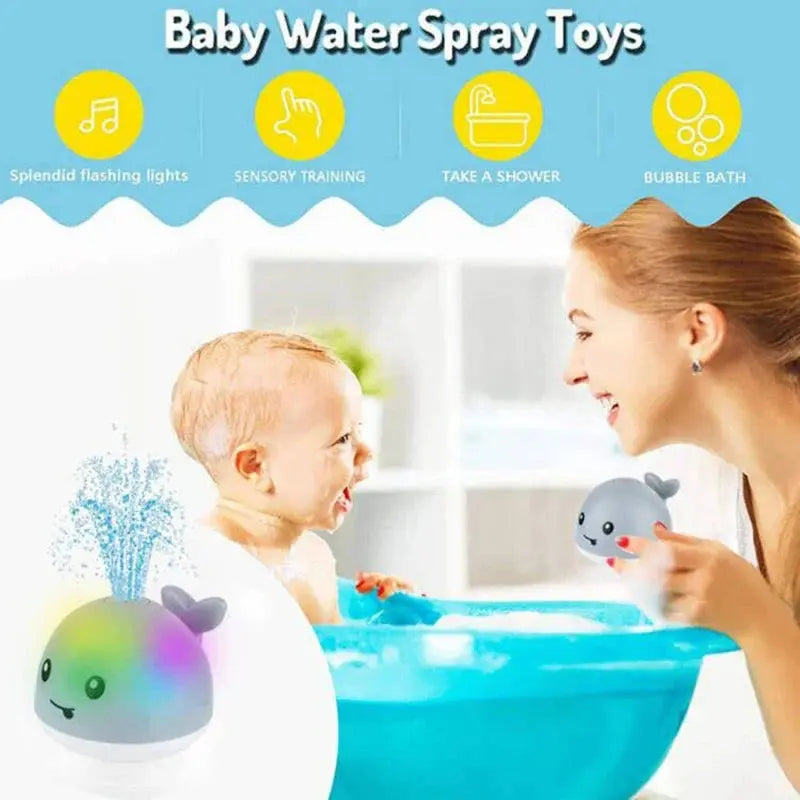 Whale Bath Toy with Lights & Water Sprinkler – view 2