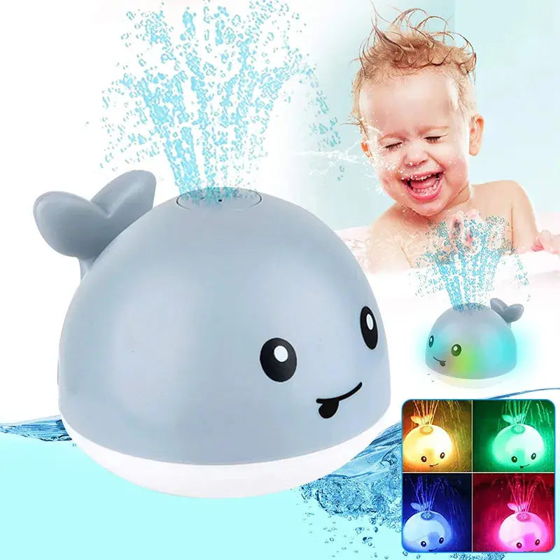 Baby Light Up Bath Toys Whale Automatic Sprinkler