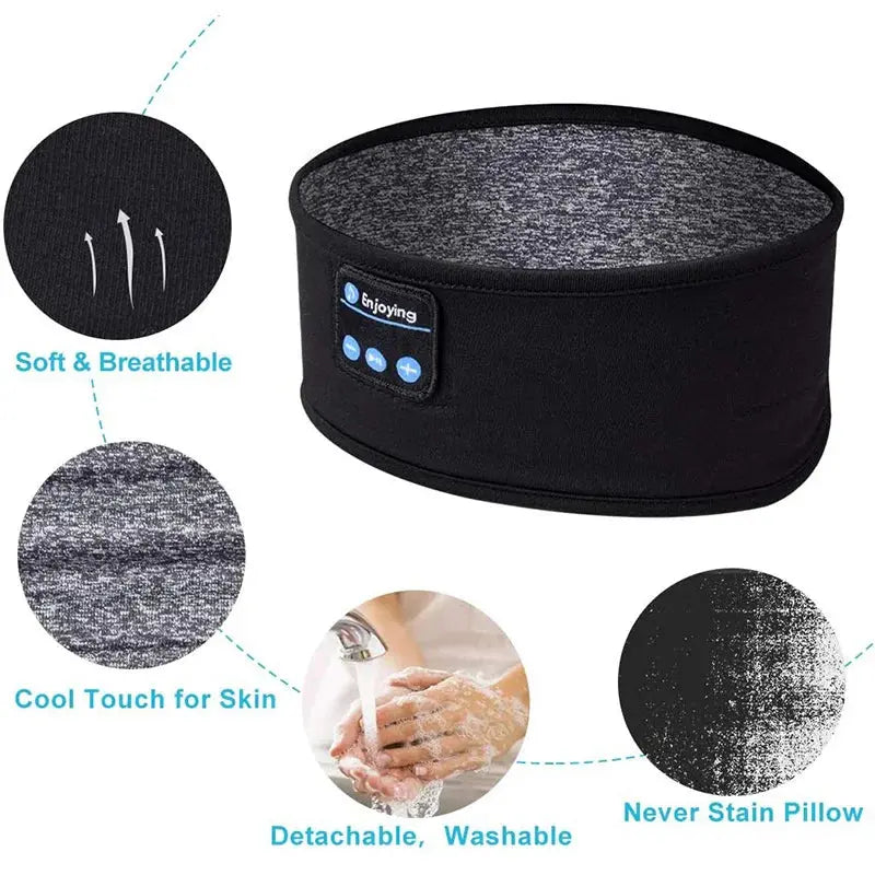 Wireless Bluetooth Sleeping Headphones Sports Headband Soft Elastic Comfortable