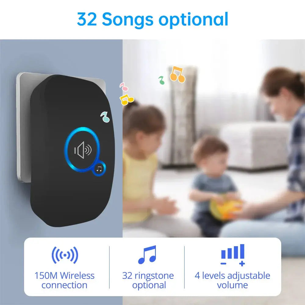 Wireless Doorbell with Long Range & Alarm – view 3
